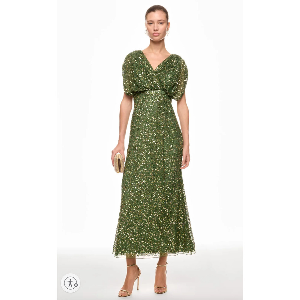 Ieena for Mac Duggal Draped Sleeve Gown – Size 6